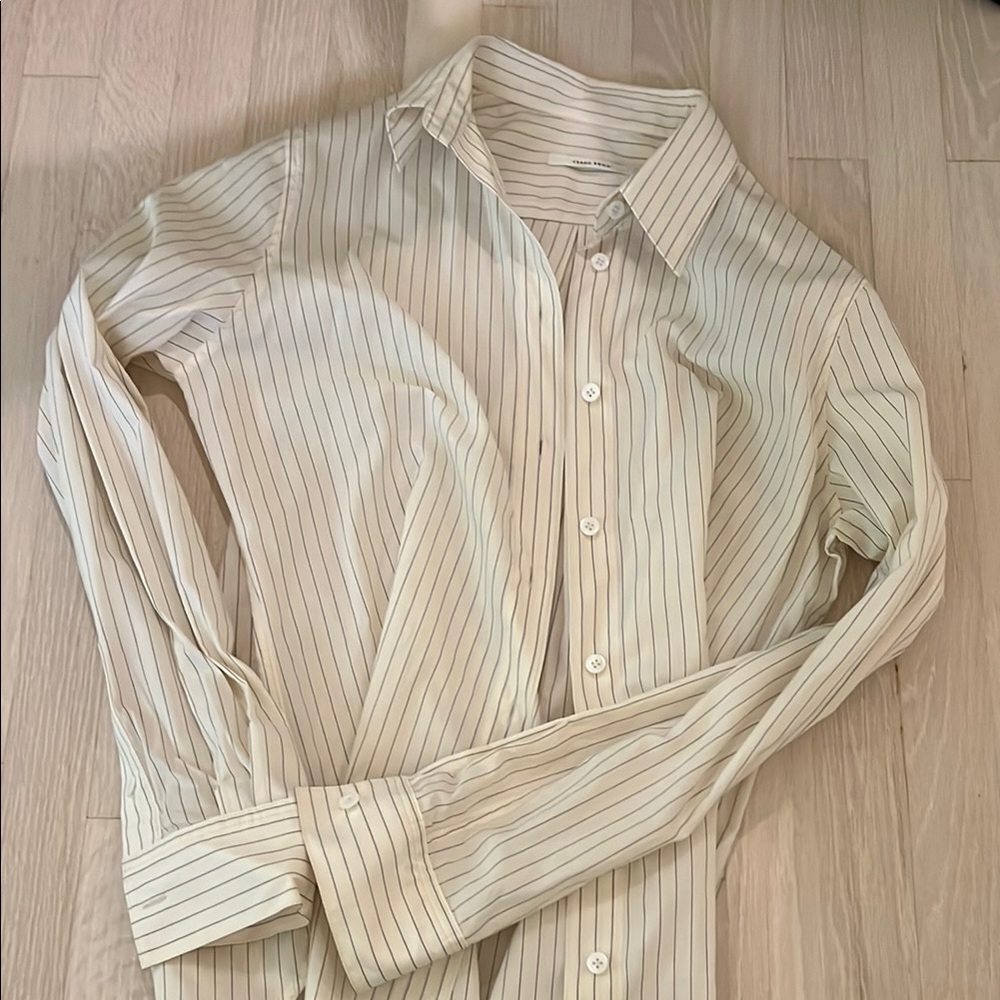 Jeana Sohn Pinstripe Button Down